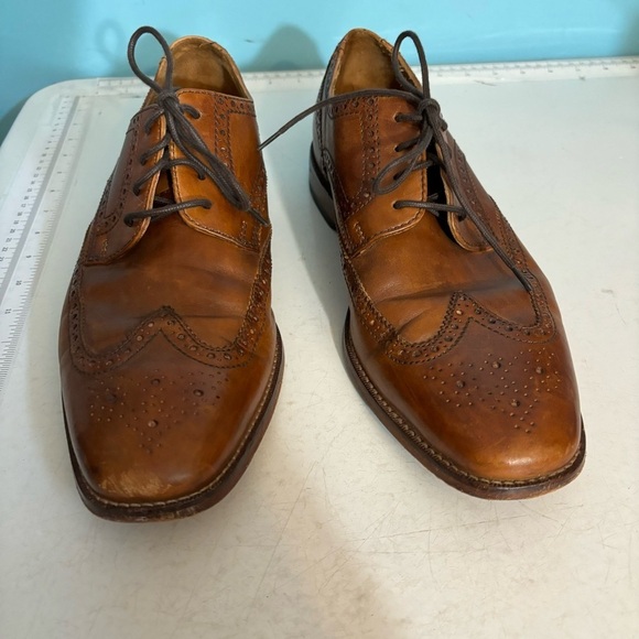 Cole Haan men’s tan leather wingtip oxfords in size 10.5 C09303 - Picture 2 of 12